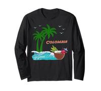 Colombia Palme Spiaggia Cocktail Ricordo Sud America Maglia a Manica