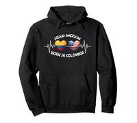 Colombiano American Heartbeat, Colombia Cuore Americano Cuore Felpa con Cappuccio