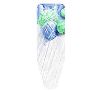 Colombo | Copri Asse da Stiro Gomitoli Blu Tg. M 124x46 cm, Clip Fermanodo | Foderina di Ricambio Due Strati con Clip Fermanodo per Asse da Stiro | Made in Italy