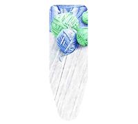 Colombo | Copri Asse da Stiro Gomitoli Blu Tg. XL 140x55 cm, Clip Fermanodo | Foderina di Ricambio Due Strati con Clip Fermanodo per Asse da Stiro | Made in Italy