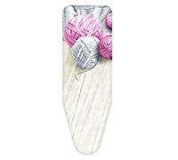 Colombo Copriasse da Stiro Gomitoli Rosa | Taglia M 124x46 cm | Foderina di Ricambio per Asse da Stiro Due Strati con Clip Fermanodo | Made in Italy