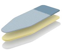 Colombo Copriasse da Stiro Parking 140x55 cm | Foderina di Ricambio per Asse da Stiro Tre Strati con Clip Fermanodo e Area Parcheggio per Ferro da Stiro | Made in Italy