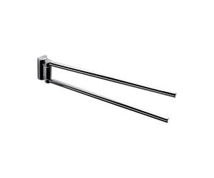 COLOMBO DESIGN-B0113 cm.25 serie LUNA- Porta asciugamano doppio ottone cromato