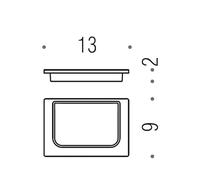 COLOMBO DESIGN B1651 VETRO PORTA SAPONE X B1601 LOOK