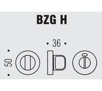 COLOMBO DESIGN Chiavistello/nottolino BZG H tondo ribassata libero/occupato con