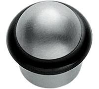 COLOMBO DESIGN Fermaporta tondo da terra mat. OTTONE col. CROMO MAT SATINATO