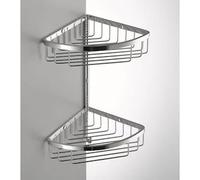 Colombo Design Griglia Doppia Porta Oggetti Doccia Angolare Cromata Codice Prod: B96170cr