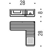 Colombo Design B96140Cr Porta Oggetti Vasca/Doccia, Cromo, 30 cm