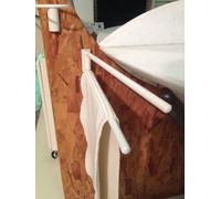 COLOMBO DESIGN- LUNA Porta asciugamano doppio da parete Bianco B0113- cm.25