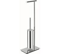 Colombo Design Square Piantana Con Porta Rotolo E Porta Scopino Cromata Codice Prod: B99070cr