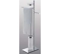 Colombo Design Square Piantana Con Porta Sapone, Rotolo, Scopino E Salviette Cromato Codice Prod: B99030cr