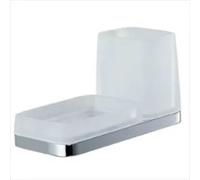 Colombo Design Time Porta Sapone E Porta Bicchiere Da Appoggio Cromato Codice Prod: W42720cr-Van