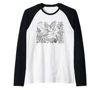 Colombo Inca Linework Ornitologo Maglia con Maniche Raglan
