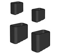 Colombo | Kit Piedini di Ricambio Sgabello Factotum in Plastica Antiscivolo | Piedini per Scaletta | Colorazione Nera | Misure Anteriori 32x40x22mm Posteriori 22x22x18mm | Made in Italy