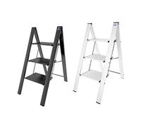 Sgabello Scala LEONARDO 3 Gradini In Alluminio Max 150kg EN14183 MADE IN ITALY
