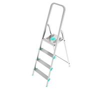 COLOMBO Scala Pieghevole in Alluminio 3/4/5/6/7/8 Gradini - Struttura Robusta con Piattaforma Antiscivolo, Gradini Senza Rivetti, Portata 150Kg - Conforme EN131 TÜV-GS - Made in Italy