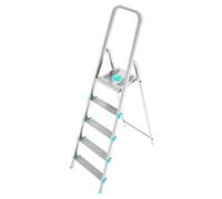 COLOMBO Scala Pieghevole in Alluminio 3/4/5/6/7/8 Gradini - Struttura Robusta con Piattaforma Antiscivolo, Gradini Senza Rivetti, Portata 150Kg - Conforme EN131 TÜV-GS - Made in Italy