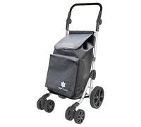 COLOMBO Troll Carrello Spesa in Alluminio Leggero e Resistente 60L con Borsa Termica 4L, 6 Ruote Push&Pull, Manubrio Regolabile Antiscivolo, Porta Monete - Carrello Spesa Pieghevole, Salvaspazio