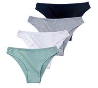 COLOMI Donna Mutandine Senza Cuciture, Slip Bikini in Cotone a Vita Bassa Mutandine Hipster Morbide ed Elastiche Biancheria Intima Femminile