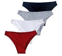 COLOMI Donna Mutandine Senza Cuciture, Slip Bikini in Cotone a Vita Bassa Mutandine Hipster Morbide ed Elastiche Biancheria Intima Femminile