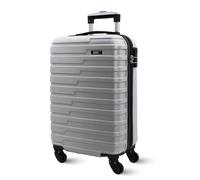 Colonel Tapioca - Valigie da Viaggio Cabina - Valigia da Viaggio - Adatta per Ryannair- Trolley Bagagli per Aereo Resistente con 4 Ruote a 360° e lucchetto, argento, 55x40x20 cm, Valigia cabina