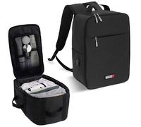 Colonel Tapioca - Zaino viaggio cabina aereo 40x20x25 - Zaino ryanair 40x20x25 - Zaino cabina da viaggio - adatto per qualsiasi viaggio e compagnia aerea, Nero, Mediano