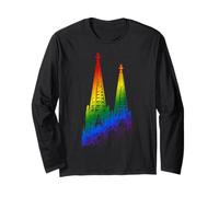 Colonia Cattedrale Silhouette LGBTQ Köln Cologne Germania Maglia a Manica