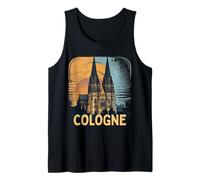 Colonia Cattedrale Silhouette Vintage Köln Cologne Germania Canotta