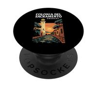 Colonia del Sacramento Uruguay Coloniale Vintage Viaggio PopSockets PopGrip Adesivo