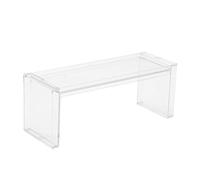 Colonia Organizer, espositore in acrilico, 2 pezzi, alzata da tavolo, rialzi in acrilico, ripiano in acrilico, rialzo per figure pop, mensola rialzata per cupcake, alzata in acrilico trasparente