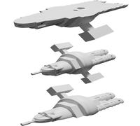 Colonial Patrol Gunship Model Spaceship for Gaming and Display with Stand Mount