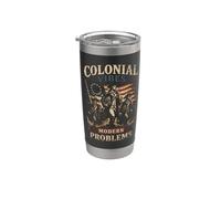 Colonial Vibes Modern Problems Grafica Vintage Bicchiere termico in acciaio inox doppia parete
