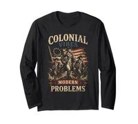 Colonial Vibes Modern Problems Grafica Vintage Maglia a Manica