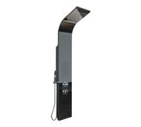 Colonna doccia 4 funzioni acciaio inox getto a cascata 2 bocchette idro lombari L20xP44xH140 - CONFEZIONE: 1 pz., Finitura-: Spazzolato