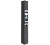 Colonna Bagno, Armadio da Bagno Salvaspazio, Mobile Alto Bagni con 2 Ante e 1 Cassetto, 20x20x180cm, Nero DESIGN COMPATTO ED ELEGANTE: Il mobile bagno, con dimensioni di 20x20x180 cm, ottimizza lo spa