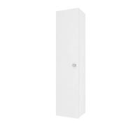 Inbagno Colonna pensile Bagno sospesa H 136 cm, Anta Reversibile, salvaspazio, Ripiani Regolabili (Bianco Lucido)