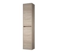 Colonna bagno sospesa 140x30 cm con 4 ripiani vetro colore rovere chiaro Caledonia - Soria