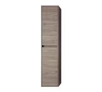 Colonna bagno sospesa 140x30 cm con 4 ripiani vetro colore rovere scuro Eternity - Soria