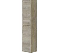 Colonna Bagno Sospesa Arredo Mobile Moderno Salvaspazio 2 Ante 4 Ripiani Rovere