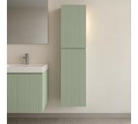 Colonna bagno sospesa cannettata due ante salvia opaco | Line