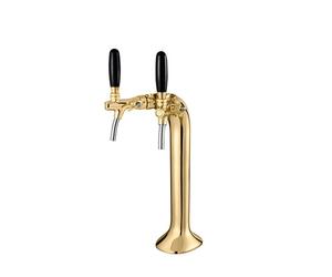 Colonna birra, colonne spillatura birra, oro, 2 vie, elegante