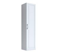 Colonna Chloe per mobile bagno con un anta reversibile bugnata cm 162x40x35 - CONFEZIONE: 1 pz., Colore: Bianco Opaco