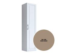 Colonna Chloe per mobile bagno con un anta reversibile bugnata cm 162x40x35 - CONFEZIONE: 1 pz., Colore: Beige Grigio
