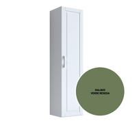 Colonna Chloe per mobile bagno con un anta reversibile bugnata cm 162x40x35 - CONFEZIONE: 1 pz., Colore: Verde Reseda