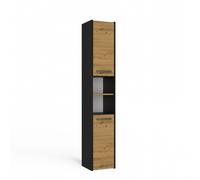 CDF PISA - Mobile bagno - 170x30x30 cm - Colonna portaoggetti - Effetto legno