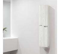 Colonna da bagno sospesa con 2 ante Larice Bianco BORA