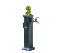 Colonna da Giardino Indipendente in Stile Antico con Rubinetto - Fontana da Pavimento per Esterni con Supporto per Tubo dell'Acqua in Metallo per Patio, Cortile, terrazz