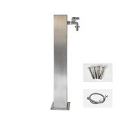 Colonna d'acqua autoportante in acciaio inox 304 con rubinetto antigelo - Rubinetto per lavaggio e irrigazione da esterni, 10 x 90 cm, design durevole e resistente alle intemperie