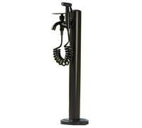 Colonna d'acqua cilindrica da giardino in acciaio inossidabile for esterni supporto for tubo flessibile indipendente con rubinetto for il lavaggio l'irrigazione del giardino(37.4in/95cm)
