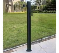 Colonna d'acqua cilindrica da giardino in acciaio inossidabile, supporto for tubo flessibile indipendente nero con rubinetto, colonna decorativa for fontana(Height: 95cm/37.4in)